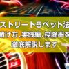 Wストリート5ベット法を徹底解説します。